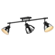  3602-3SF BLK-CH - Duncan 3-Light Semi-Flush - Track Light in Matte Black with Chrome